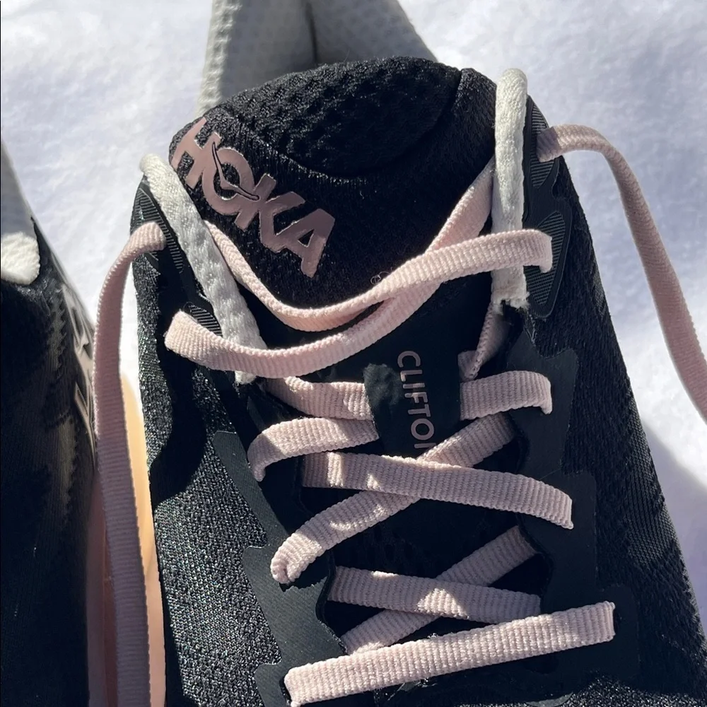 Hoka Women's Black and Light Pink Athletic Shoes - Picture 5 of 8